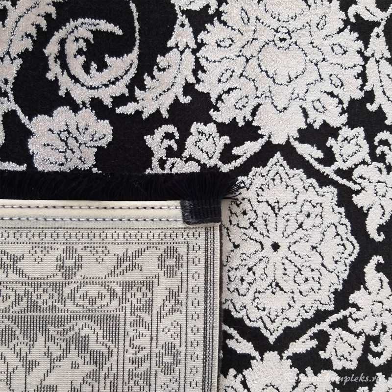 Эксклюзивный ковер Livia черно белый с тонкой расцветкой